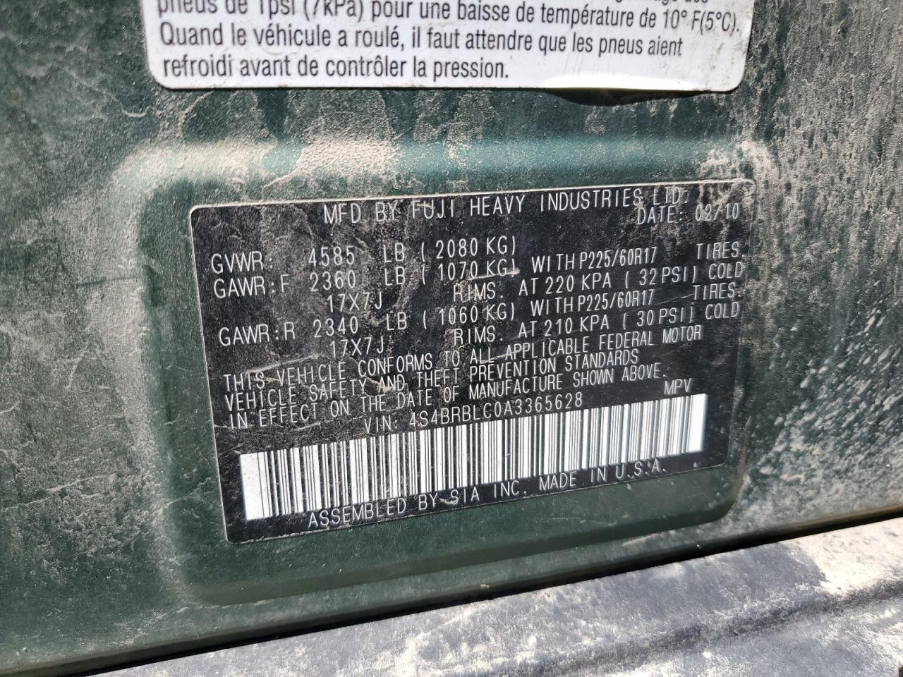 Subaru Outback 2.5i Limited Image 12