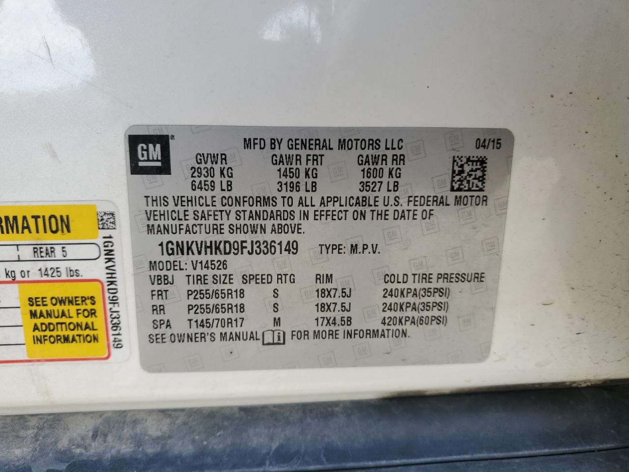 Chevrolet Traverse Lt Image 9